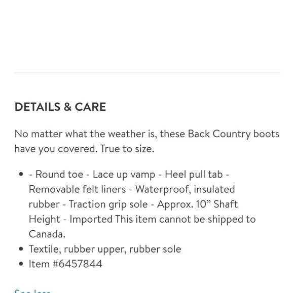 Northside Back Country All Weather Boots 7 cy