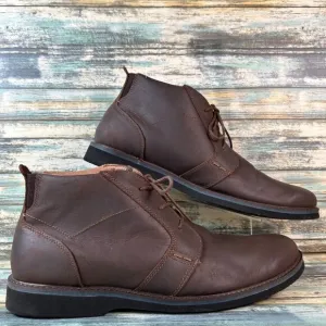 NUNN BUSH Barklay Chukka Boots Mens 13M Brown Leather Lace Up Comfort Ankle Shoe