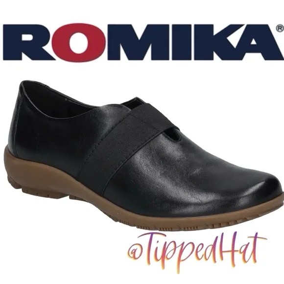 NWOB $145 Romika Loire 03 Slip On - Black