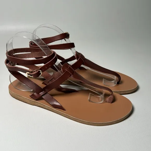 NWOB Ancient Greek Sandals Estia Leather T-Strap Sandals - sz 39