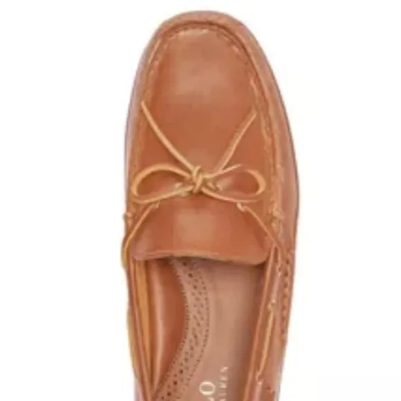 NWOB Polo Ralph Lauren Roberts Leather Driver Loafers Polo Tan