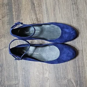 NWOT Stuart Weitzman Blue Suede Shoes
