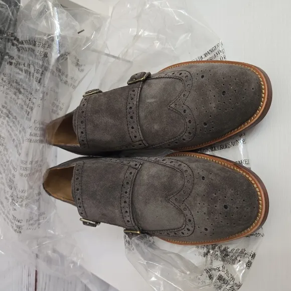 NWT Banana Republic Men's Brown Double Monk Strap Shoes Size 7M
