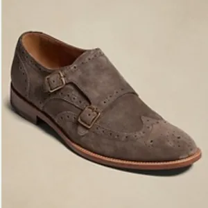 NWT Banana Republic Men's Brown Double Monk Strap Shoes Size 7M