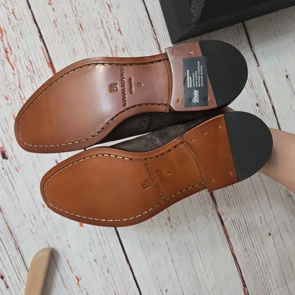 NWT Banana Republic Men's Brown Double Monk Strap Shoes Size 7M