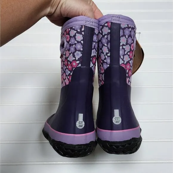 NWT Bogs Kids Grasp Flowers Winter Boots