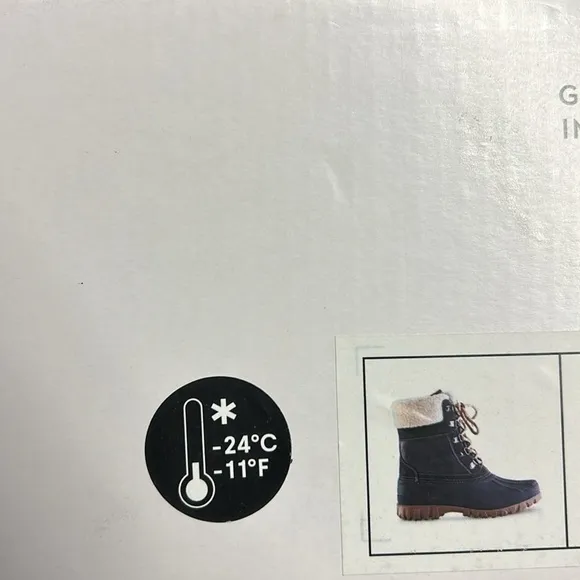 NWT Cougar Candela Waterproof Winter Lace-Up Black Boots with Fleece Lining Sz 9