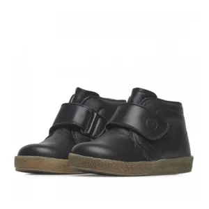 NWT FALCOTTO CONTE VL Boys Black Brushed Nappa Leather Shoes with Strap Closure