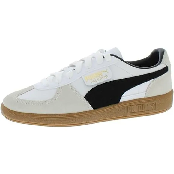 NWT Puma Women Lace-Up Casual Shoes, White/Gray/Gum, Size 6