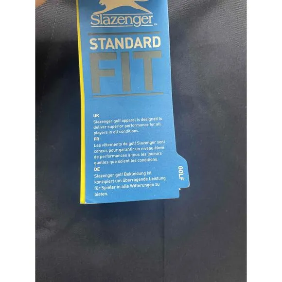 NWT Slazenger A91683 Blue Flat Front Golf Pants Dress Style Mens 40W 33L