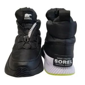 NWT Sorel Boots Women's Size 8.5 Black Waterproof Out N About III Puffy Zip