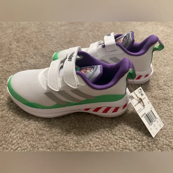 NWT Youth Boy’s Adidas Fortarun Disney Pixar Toy Story Buzz Lightyear Shoes Sz 3