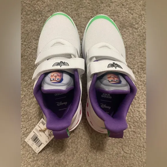 NWT Youth Boy’s Adidas Fortarun Disney Pixar Toy Story Buzz Lightyear Shoes Sz 3