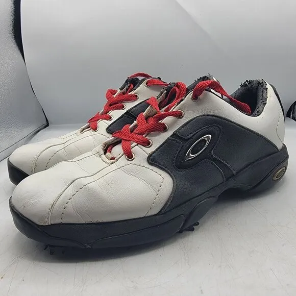 Oakley Mens 9 White Golf Shoes Sneakers Outdoors Summer Sports Outerwear