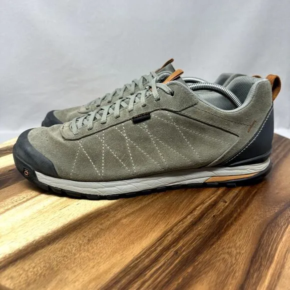 Oboz Bozeman Low Hiking Shoes Mens Size 12 Gray Suede Hiking Trail Sneakers