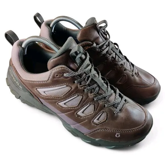 Oboz Sawtooth X Low B-Dry Shoes Womens Size 9.5 Brown Pink Outdoor Trail Hiking