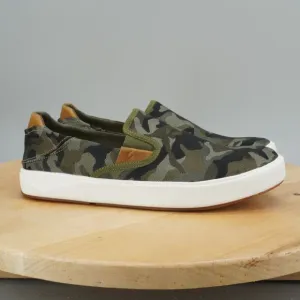 OluKai Lae'Ahi Pa'i Mens Size 8 Shoes Camouflage Green Slip On Comfort Sneakers