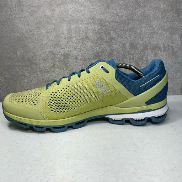 On Cloud Cloudsurfer Athletic Running Shoes Men's Sz 13 Green Zest Dust Blue