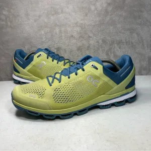 On Cloud Cloudsurfer Athletic Running Shoes Men's Sz 13 Green Zest Dust Blue