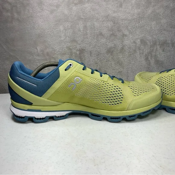 On Cloud Cloudsurfer Athletic Running Shoes Men's Sz 13 Green Zest Dust Blue