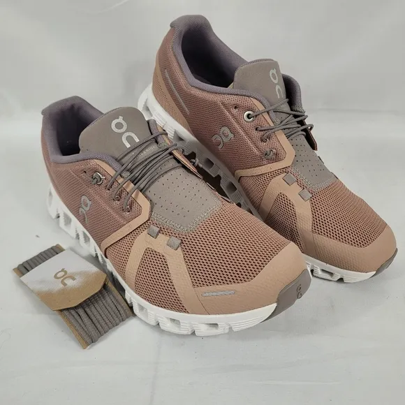 On Cloud Women's Cloud 5 Shoes Sneakers Rosebrown/Fog Size 10.5 New In Box
