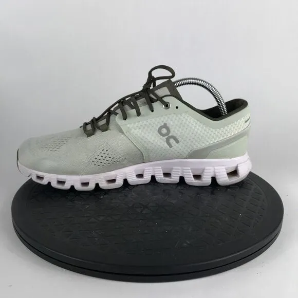 On Cloud X Swiss Engineering Green/White Running Shoes Men's Size 9