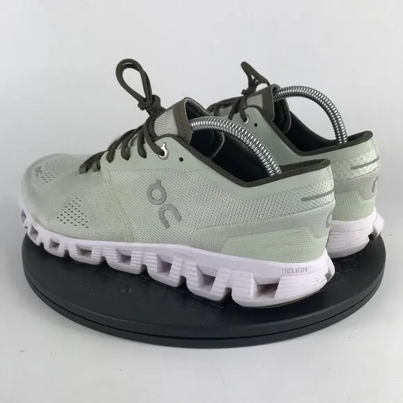 On Cloud X Swiss Engineering Green/White Running Shoes Men's Size 9