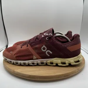 On Cloudflow Men's Size 11 Rust Limelight Athletic Running Shoes Sneakers