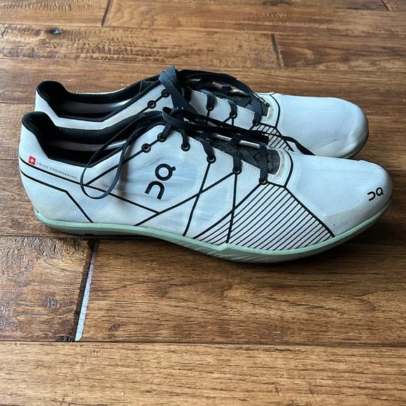 On Running CloudSpike Running Track and Field Racing Shoes White Black Size 12