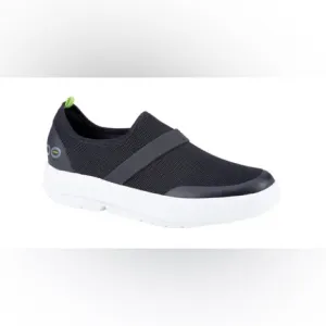 OOFOS 00MG Low Black Slip Comfort Shoes, Size 9