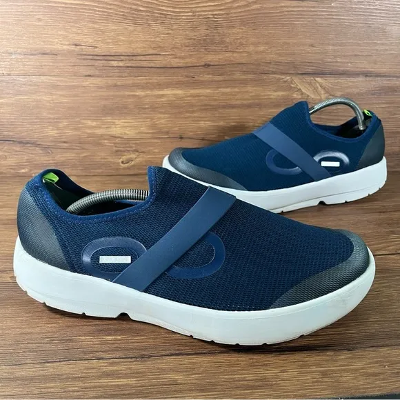 OOFOS OOMG Eezee Low Blue Orthotic Slip-On Sneakers Men’s Size 14 Shoes