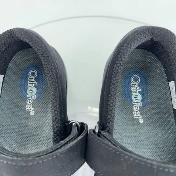 Orthofeet 827 Springfield Mary Jane Women 11.5 2E Black Comfort Orthotic Shoes