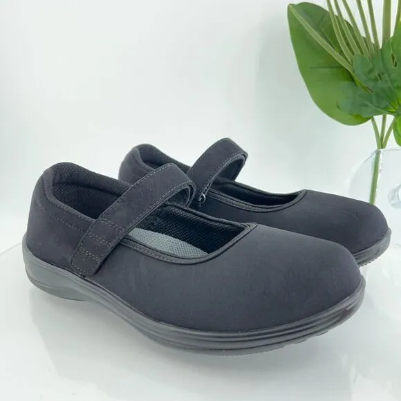 Orthofeet 827 Springfield Mary Jane Women 11.5 2E Black Comfort Orthotic Shoes