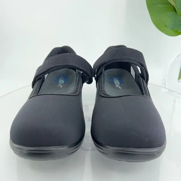 Orthofeet 827 Springfield Mary Jane Women 11.5 2E Black Comfort Orthotic Shoes