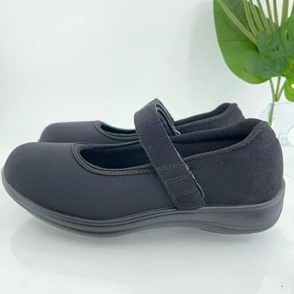 Orthofeet 827 Springfield Mary Jane Women 11.5 2E Black Comfort Orthotic Shoes