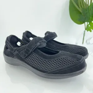 Orthofeet 893 Sanibel Mary Jane Women's 12 Wide Black Comfort Orthotic Shoes