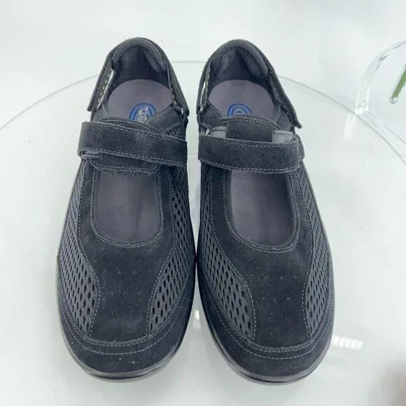 Orthofeet 893 Sanibel Mary Jane Women's 12 Wide Black Comfort Orthotic Shoes