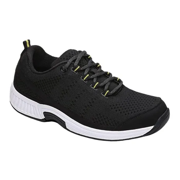 Orthofeet Coral Stretch Knit Black Women Athletic Sneakers 11 N Narrow A
