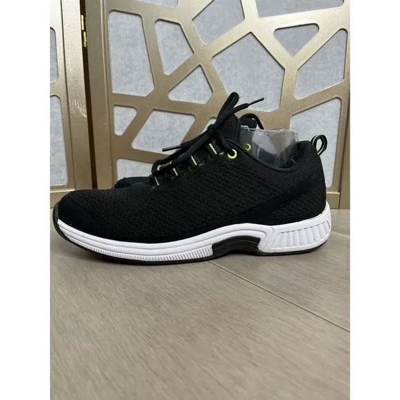 Orthofeet Coral Stretch Knit Black Women Athletic Sneakers 11 N Narrow A