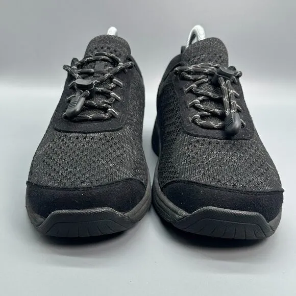 Orthofeet Coral Women's 8 Black Athletic Running Sneakers Code-Lock Low Top