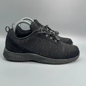 Orthofeet Coral Women's 8 Black Athletic Running Sneakers Code-Lock Low Top