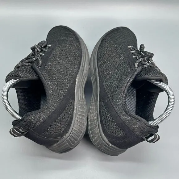 Orthofeet Coral Women's 8 Black Athletic Running Sneakers Code-Lock Low Top
