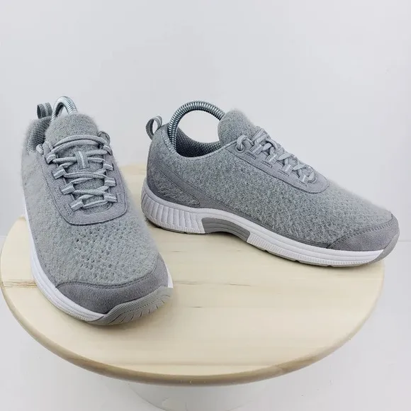 OrthoFeet Coral Wool Gray Orthotic Sneaker Shoes Women's Size 7M Comfort Lace-Up