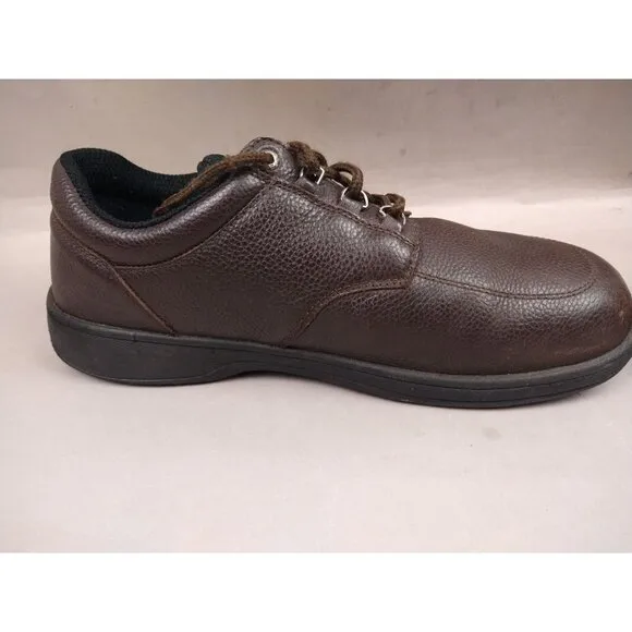 Orthofeet Mens 12 XW-Wide 4E Brown Avery Island Comfort Upper Leather Shoes 420