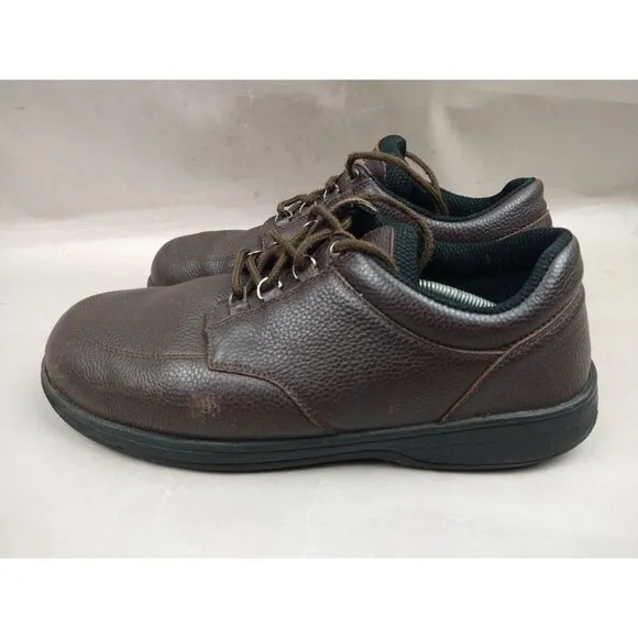 Orthofeet Mens 12 XW-Wide 4E Brown Avery Island Comfort Upper Leather Shoes 420