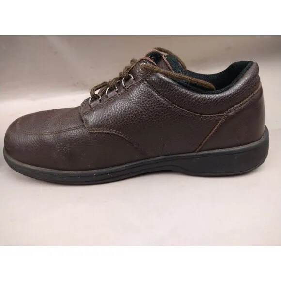 Orthofeet Mens 12 XW-Wide 4E Brown Avery Island Comfort Upper Leather Shoes 420