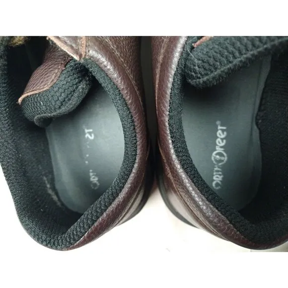 Orthofeet Mens 12 XW-Wide 4E Brown Avery Island Comfort Upper Leather Shoes 420