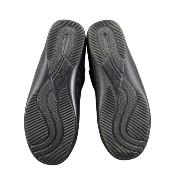 Orthofeet Shoes Women 11.5 Mary Jane Comfort Leather Oakridge Walking Black Wide