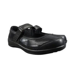 Orthofeet Shoes Women 11.5 Mary Jane Comfort Leather Oakridge Walking Black Wide