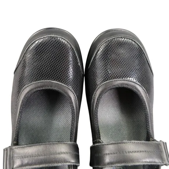 Orthofeet Shoes Women 11.5 Mary Jane Comfort Leather Oakridge Walking Black Wide